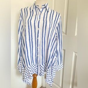 Scapa Lauren Perre Striped Button Up Blouse